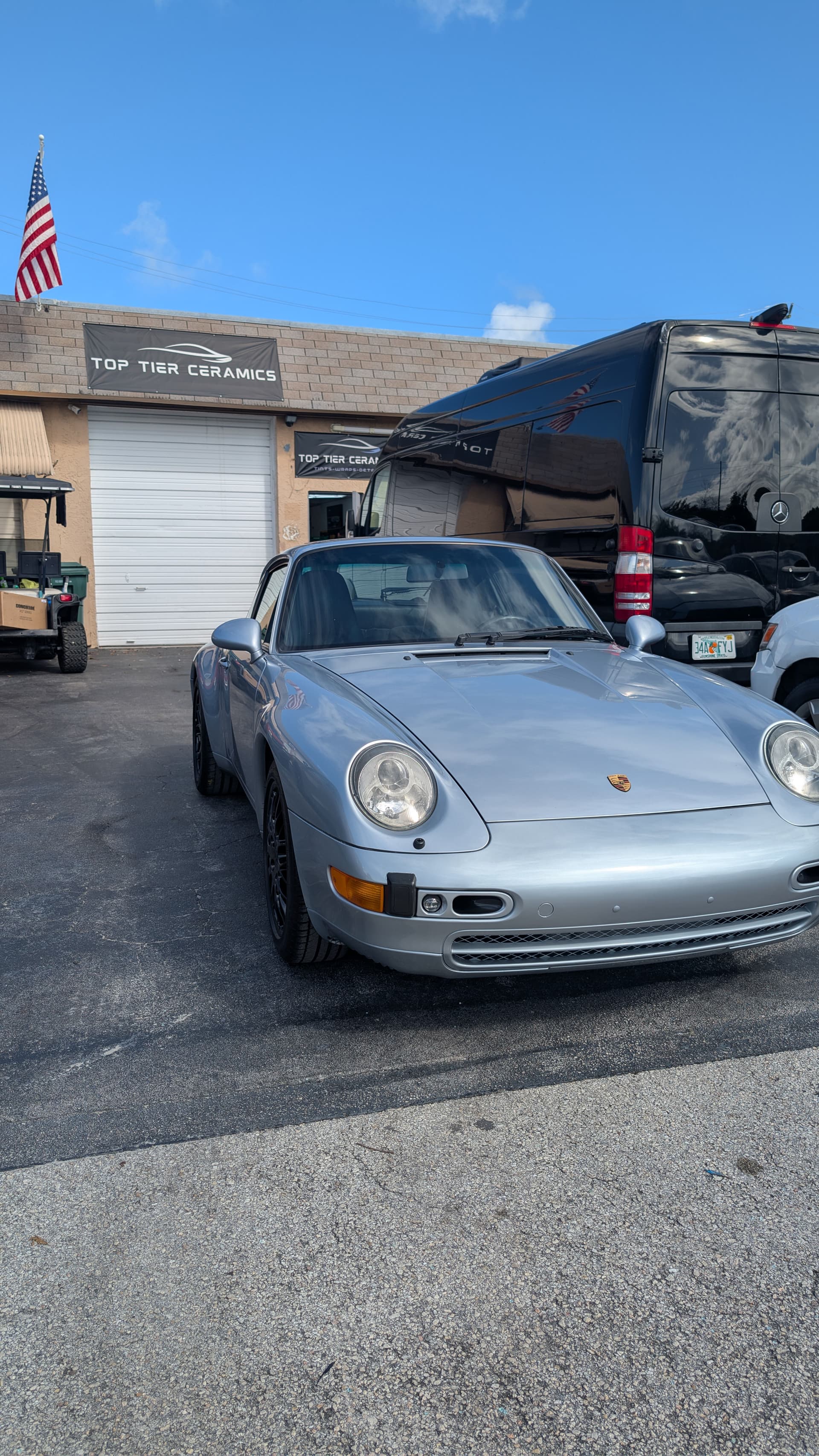 1996 Porsche 993 Gets a Polish and Gloss Black Powder Coated Wheels image