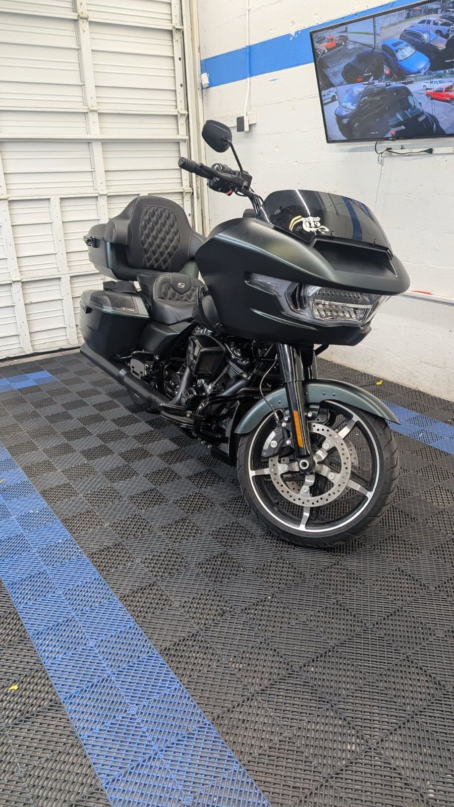 Motorcycle Makeover with a Dark Green Matte Wrap image