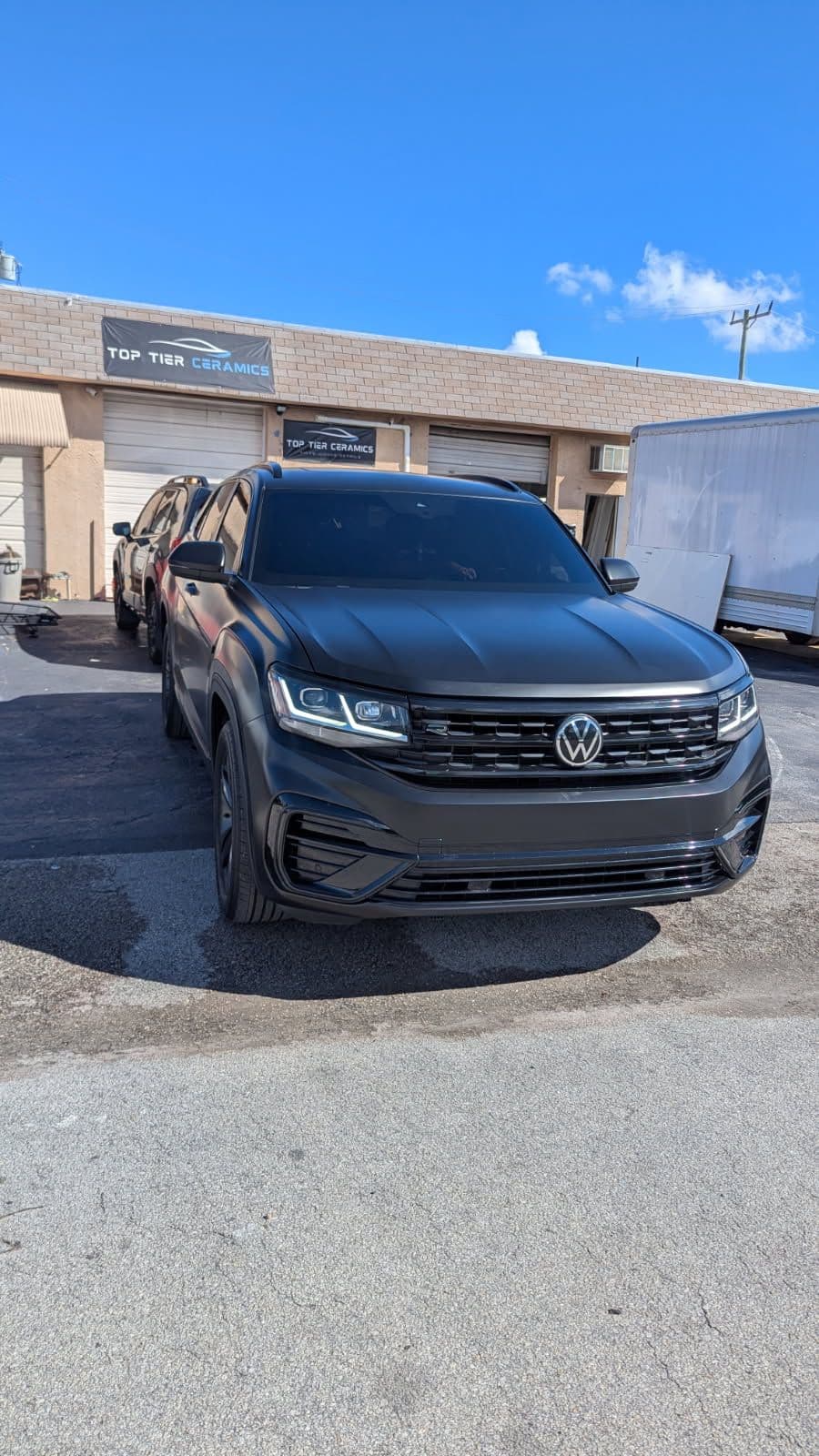 Satin Black Wrap on 2021 Volkswagen Atlas